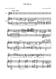 Ah, du-te!: For voice and piano by Eugen Doga