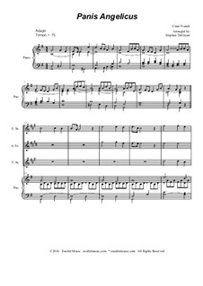 Panis Angelicus (O Lord Most Holy): For saxophone quartet - piano accompaniment by César Franck