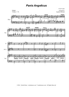 Panis Angelicus (O Lord Most Holy): For flute and Bb-clarinet - piano accompaniment by César Franck