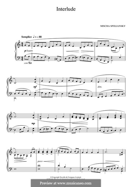 Interlude by M. Spoliansky - sheet music on MusicaNeo