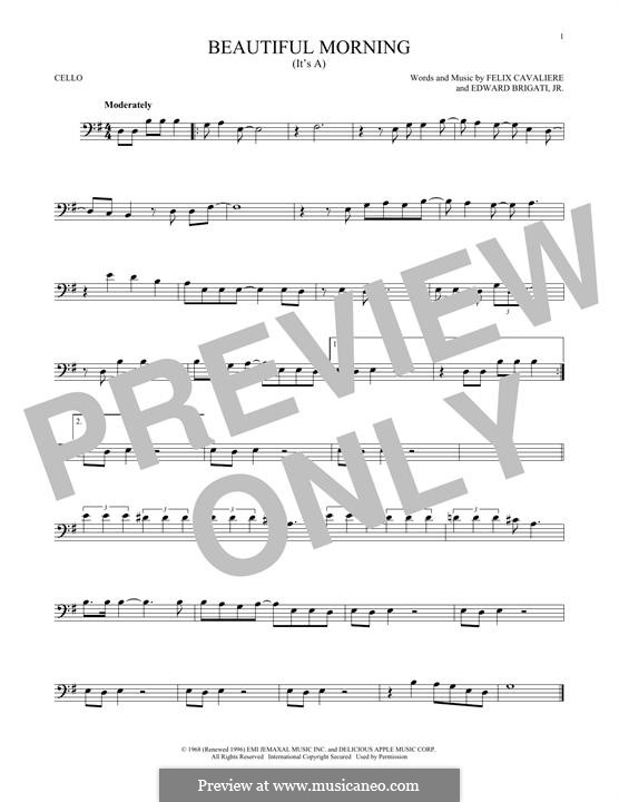 (It's A) Beautiful Morning (The Rascals): For cello by Edward Brigati Jr., Felix Cavaliere