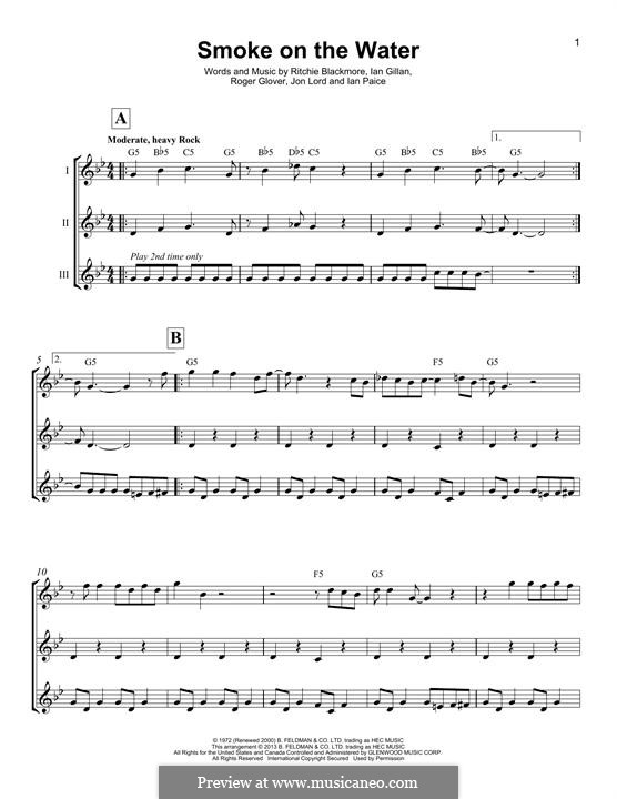 Instrumental version: For ukulele by Ian Gillan, Ian Paice, Jon Lord, Ritchie Blackmore, Roger Glover