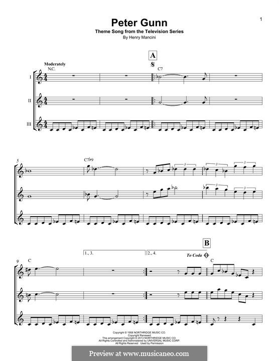 Peter Gunn: For ukulele by Henry Mancini