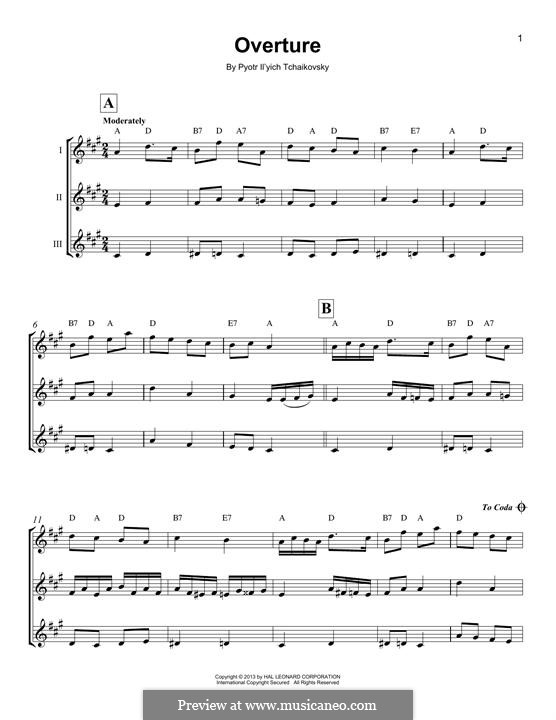 No.1 Miniature Overture : For ukulele by Pyotr Tchaikovsky