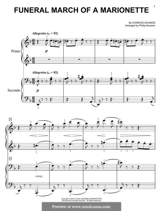 Funeral March of by C. Gounod sheet music on MusicaNeo