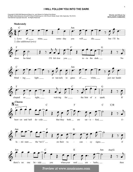 death cab for cutie i will follow you into the dark midi death cab for cutie i will follow you into the dark midi