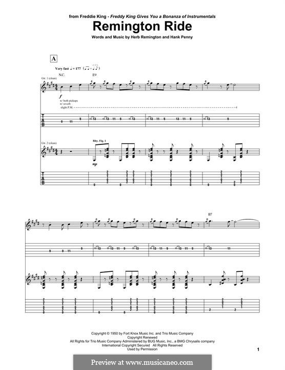 Remington Ride by H. Penny, H. Remington sheet music on MusicaNeo