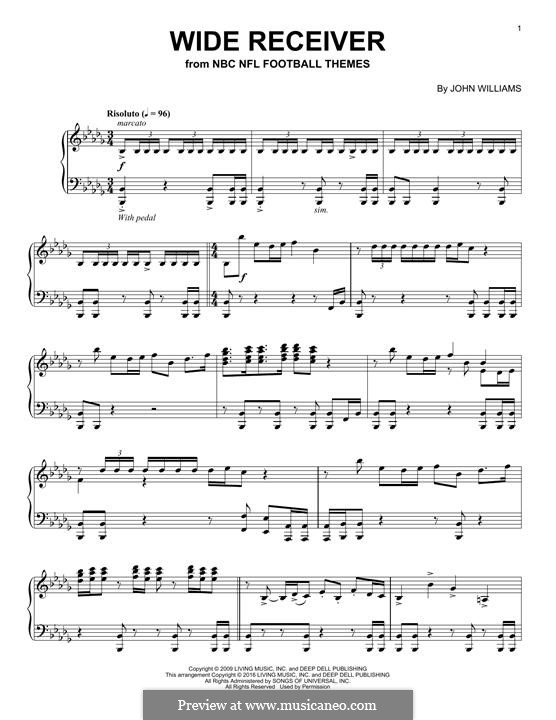 Wide Receiver: For piano by John Williams