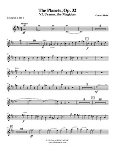 Uranus, the Magician: Trumpet in Bb 1 (transposed part) by Gustav Holst