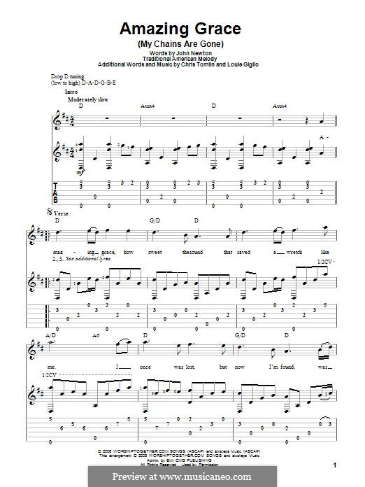 For one instrument (printable scores): For guitar with tab by folklore