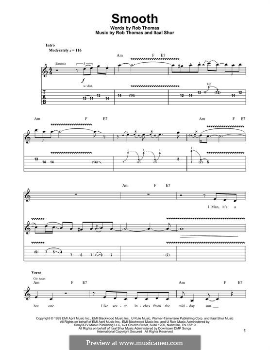 Smooth (Santana featuring Rob Thomas) by I. Shur, R. Thomas on MusicaNeo