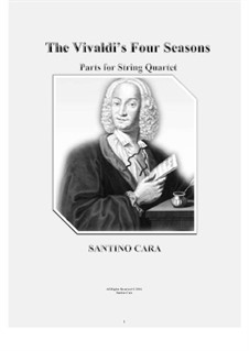 Le quattro stagioni (The Four Seasons): For string quartet – complete parts by Antonio Vivaldi