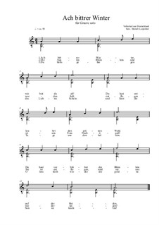 Ach bittrer Winter: Für Gitarre - A-Minor by folklore