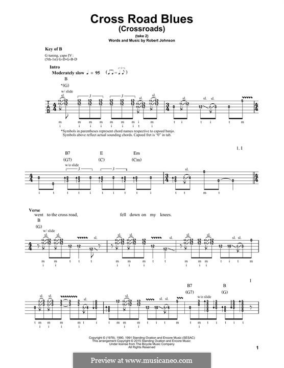 Cross Road Blues (Crossroads) Sheet Music | Cream | Guitar Tab