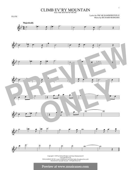 Climb Ev'ry Mountain (from The Sound Of Music): For flute by Richard Rodgers
