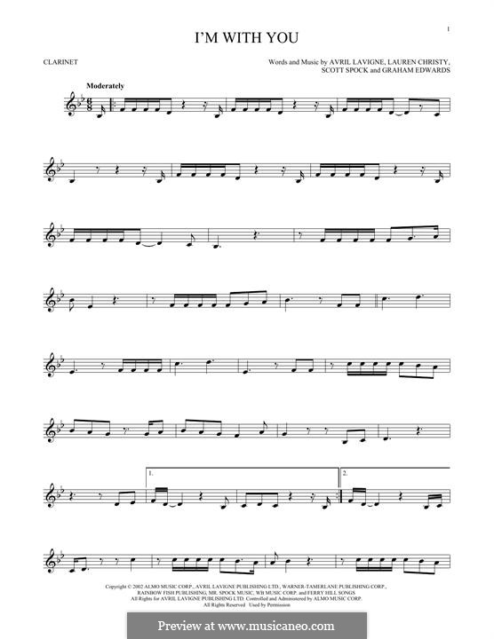 I'm with You: For clarinet by Avril Lavigne, Graham Edwards, Lauren Christy, Scott Spock
