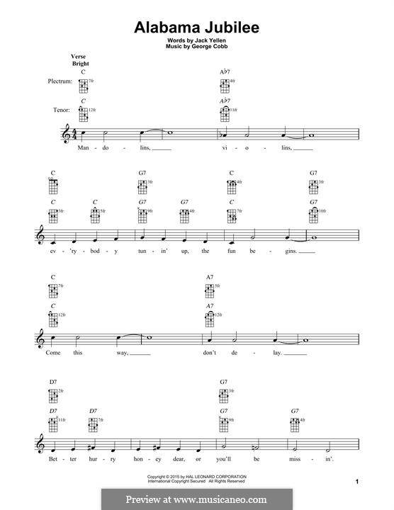 Alabama Jubilee: For banjo by George L. Cobb