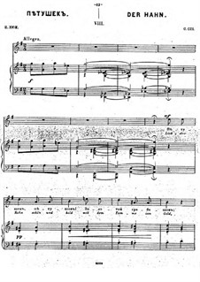 Dreizehn musikalische Bilder, Op.15: Nr.8 Der Hahn by César Cui