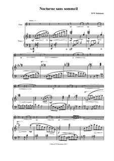 Nocturne sans sommeil (Sleepless nocturne): For flute and piano by David W Solomons