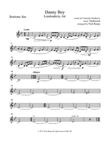 Ensemble version: For saxophone quintet - baritone sax part by folklore