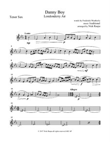 Ensemble version: For saxophone quintet - tenor sax part by folklore