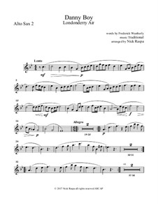 Ensemble version: For saxophone quintet - alto sax 2 part by folklore