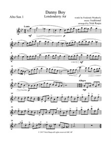 Ensemble version: For saxophone quintet - alto sax 1 part by folklore