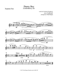 Ensemble version: For saxophone quintet - soprano sax part by folklore