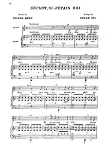 Six Melodies for Voice and Piano, Op.23: No.6 Enfant, si j'étais rois by César Cui