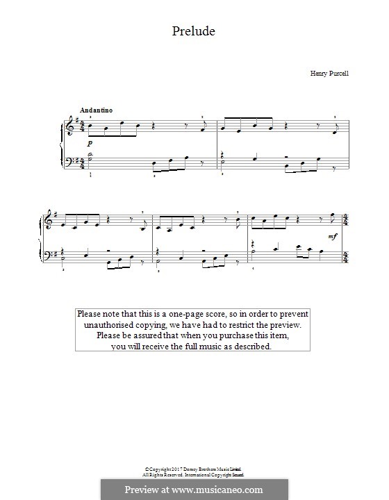 Suite in F Major: Prelude by Henry Purcell