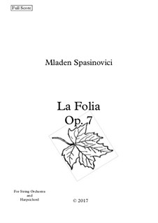 La Folia, Op.7: La Folia by Mladen Spasinovici