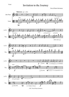 Invitation au Voyage (Invitation to the journey): For alto flute and viola by David W Solomons