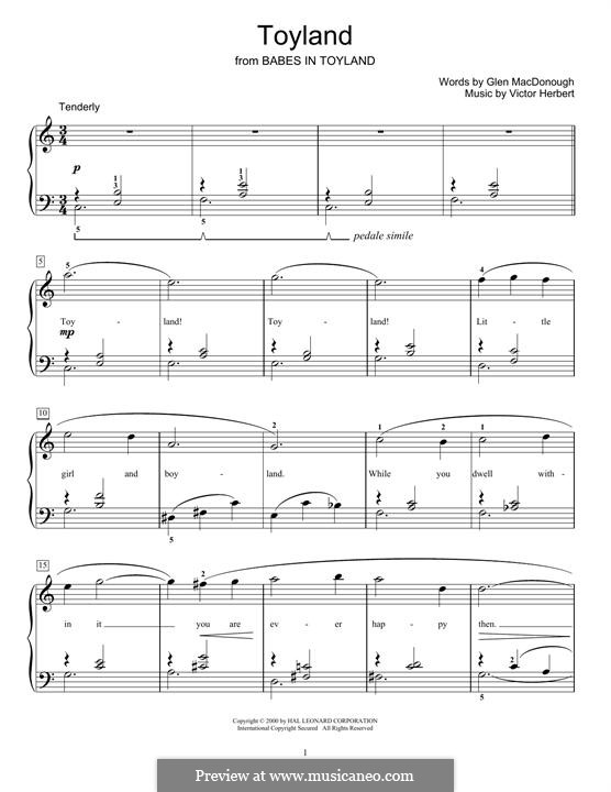 Toyland: For piano by Victor Herbert