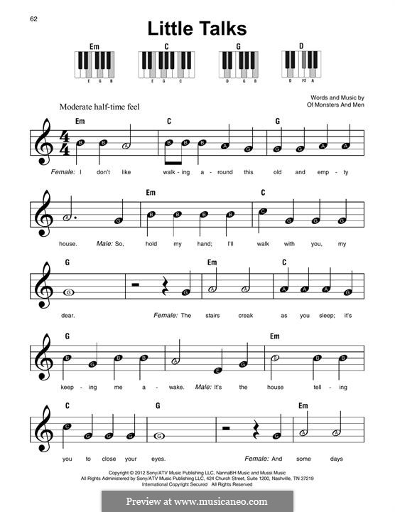 Little Talks (Of Monsters and Men): For any instrument by Nanna Bryndis Hilmarsdottir, Ragnar Thorhallsson