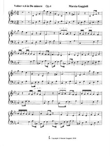 Valzer, Op.4: Valzer No.6 in Do Minore by Marzia Gaggioli