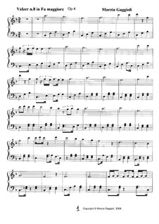 Valzer, Op.4: Valzer No.8 in Fa Maggiore by Marzia Gaggioli