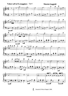 Valzer, Op.4: Valzer No.8 in Fa Maggiore by Marzia Gaggioli