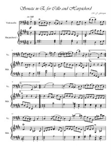 Sonata in E for Cello and Harpsichord, Op.1: Sonata in E for Cello and Harpsichord by Michael J. Ferrigno