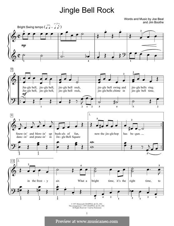 Piano version: For a single performer by Jim Boothe, Joe Beal