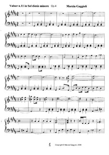 Valzer, Op.4: Valzer No.11 in Sol Diesis Minore by Marzia Gaggioli