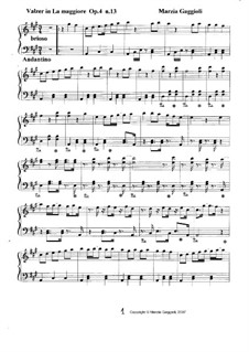 Valzer, Op.4: Valzer No.13 in La Maggiore by Marzia Gaggioli