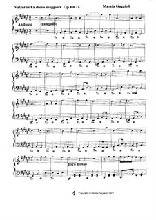 Valzer, Op.4: Valzer No.14 in Fa Diesis Maggiore by Marzia Gaggioli
