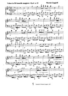 Valzer, Op.4: Valzer No.15 in Mi Bemolle Maggiore by Marzia Gaggioli