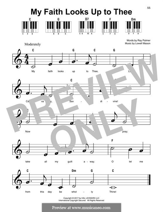 My Faith Looks Up to Thee: For any instrument by Lowell Mason
