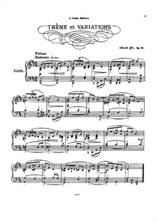 Theme and Variations, Op.61: Theme and Variations by César Cui