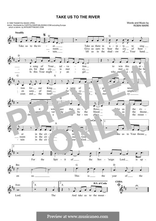 Take Us To The River: Melody line by Robin Mark