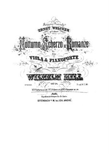 Three Pieces for Viola and Piano, Op.18: Complete set by Wilhelm Hill
