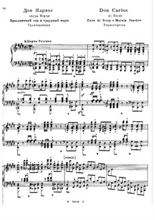 Transcription on Themes from 'Don Carlos' by Verdi, S.435: Transcription on Themes from 'Don Carlos' by Verdi by Franz Liszt