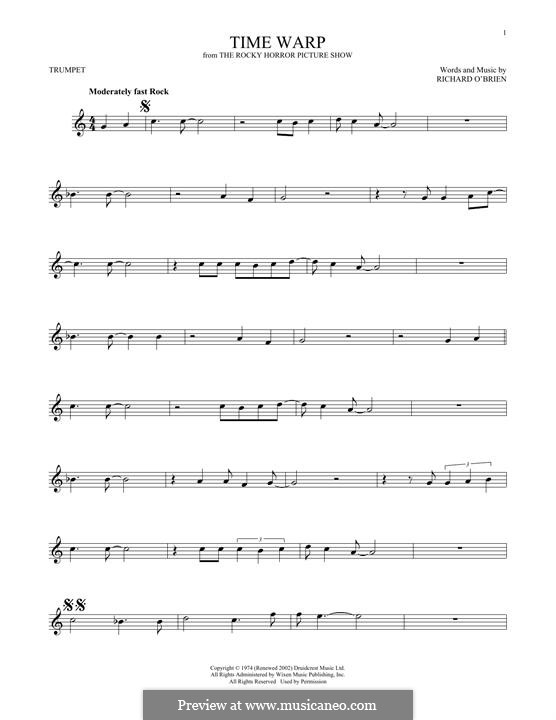 The Time Warp (from The Rocky Horror Picture Show): For trumpet by Richard O'Brien