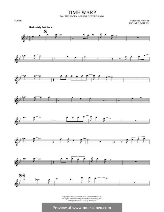 The Time Warp (from The Rocky Horror Picture Show): For flute by Richard O'Brien